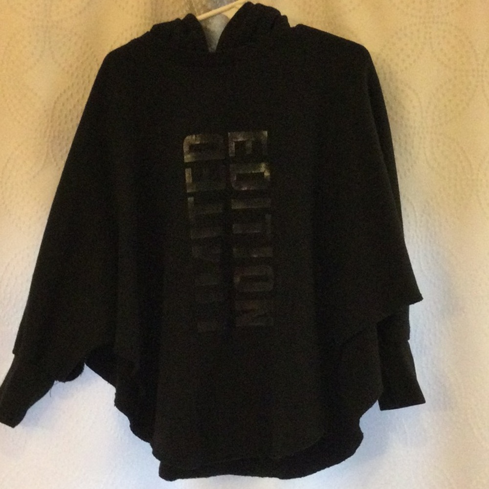 Black sweatshirt poncho cut. Girls XS